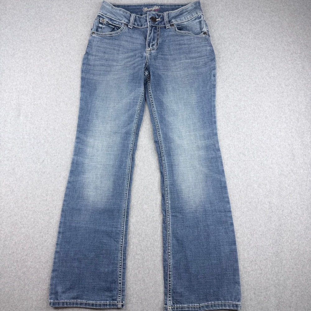 Wrangler Women Medium Wash Bootcut Jeans Size 3x30 09MWZDW Blue Denim
